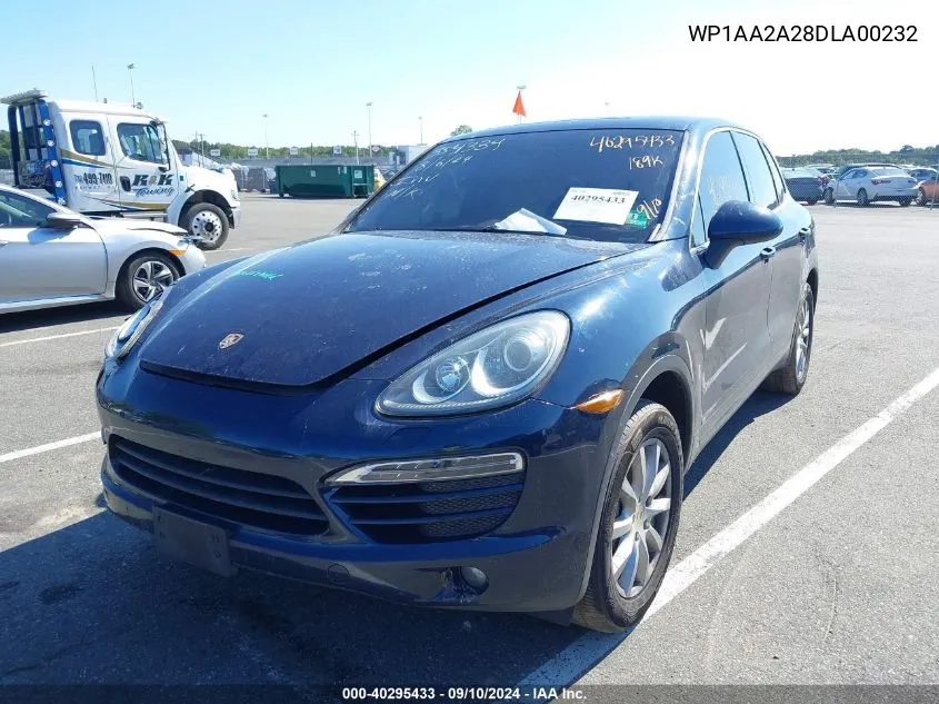 2013 Porsche Cayenne VIN: WP1AA2A28DLA00232 Lot: 40295433