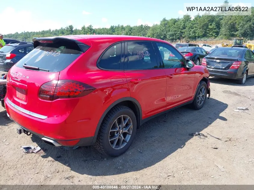 2014 Porsche Cayenne VIN: WP1AA2A27ELA05522 Lot: 40188846