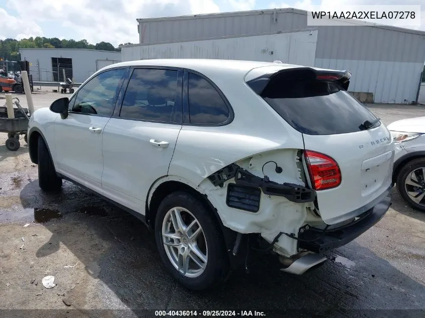 2014 Porsche Cayenne Platinum Edition VIN: WP1AA2A2XELA07278 Lot: 40436014