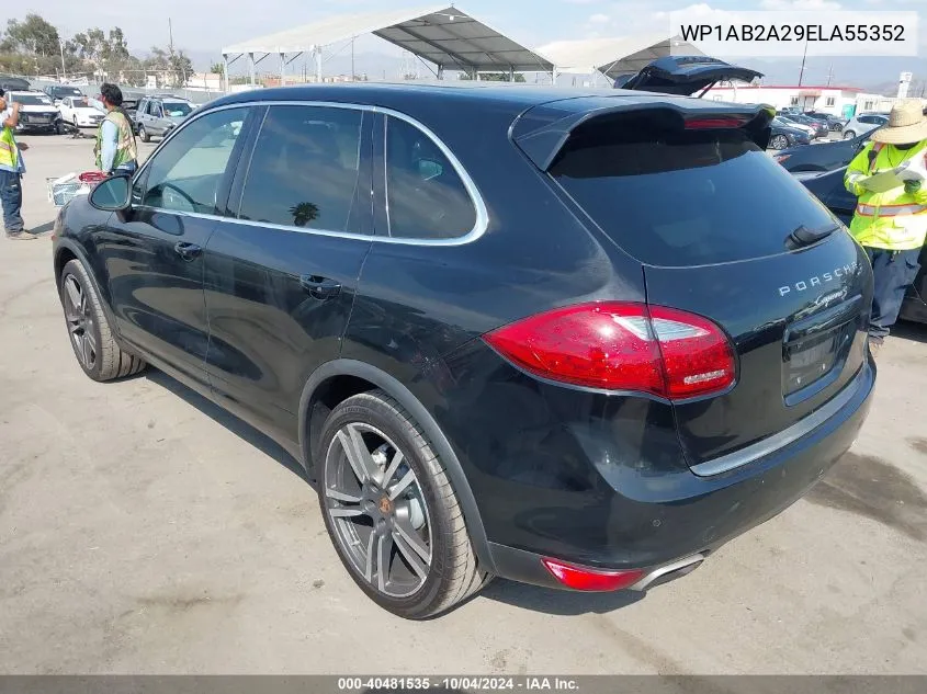 2014 Porsche Cayenne S VIN: WP1AB2A29ELA55352 Lot: 40481535