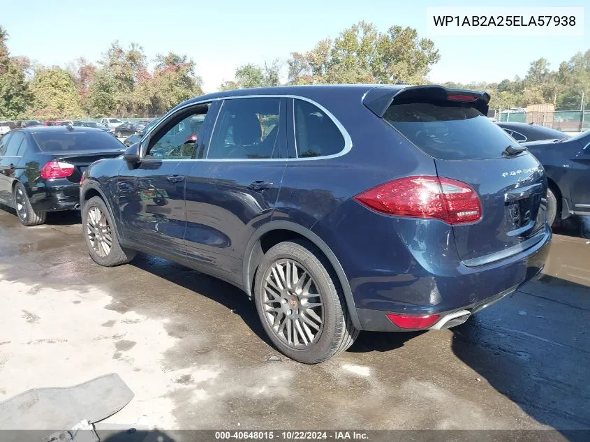 2014 Porsche Cayenne S VIN: WP1AB2A25ELA57938 Lot: 40648015