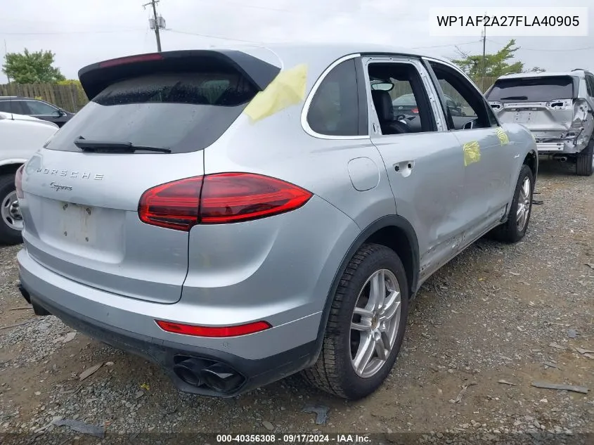 2015 Porsche Cayenne VIN: WP1AF2A27FLA40905 Lot: 40356308