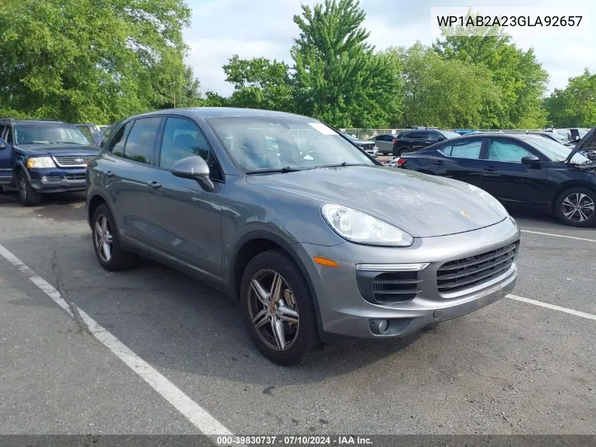 WP1AB2A23GLA92657 2016 Porsche Cayenne S