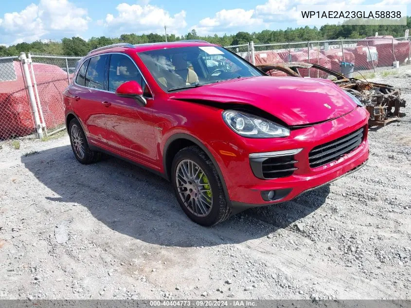 2016 Porsche Cayenne E-Hybrid S VIN: WP1AE2A23GLA58838 Lot: 40758140