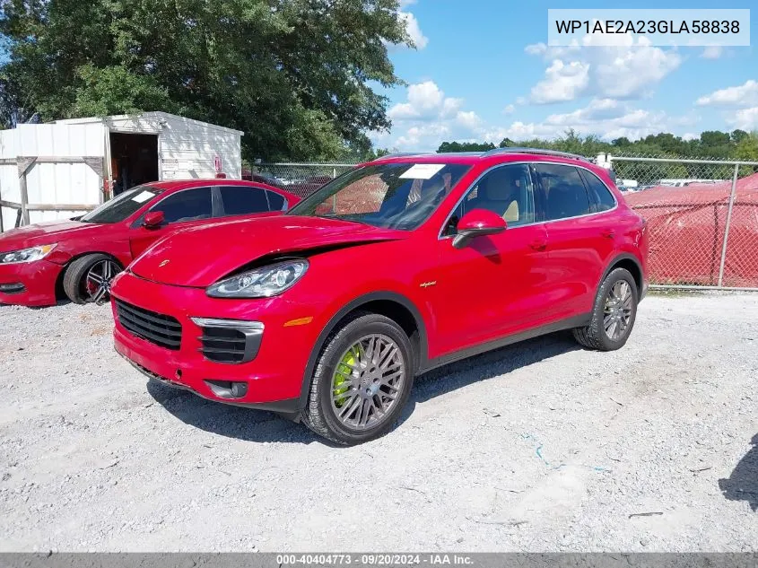 2016 Porsche Cayenne E-Hybrid S VIN: WP1AE2A23GLA58838 Lot: 40758140