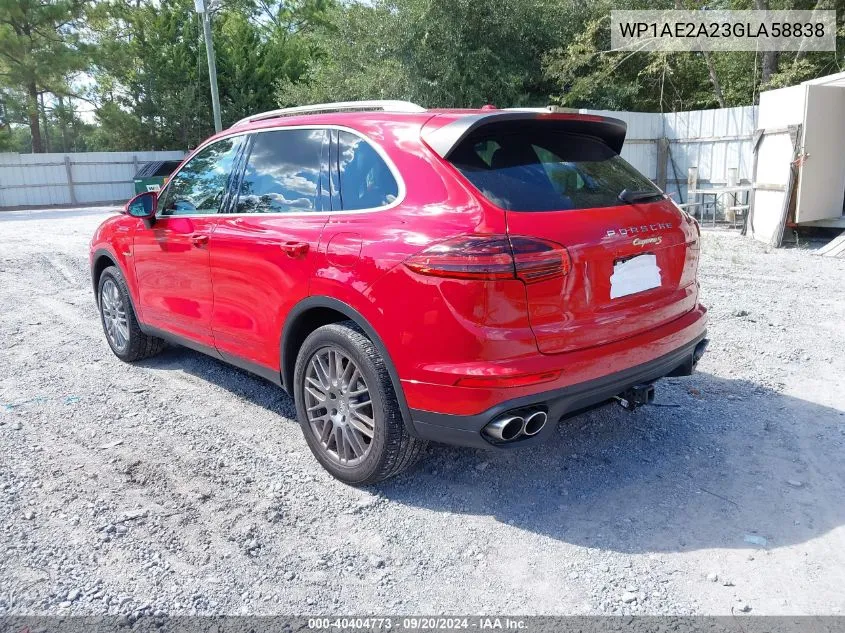 2016 Porsche Cayenne E-Hybrid S VIN: WP1AE2A23GLA58838 Lot: 40404773