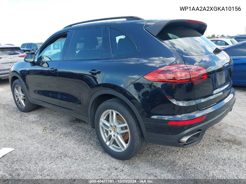 2016 Porsche Cayenne VIN: WP1AA2A2XGKA10156 Lot: 40477181