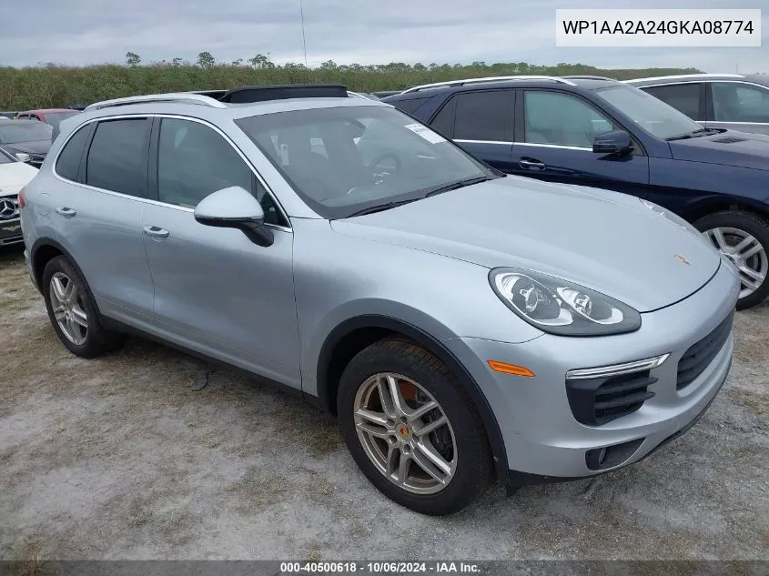 2016 Porsche Cayenne VIN: WP1AA2A24GKA08774 Lot: 40500618