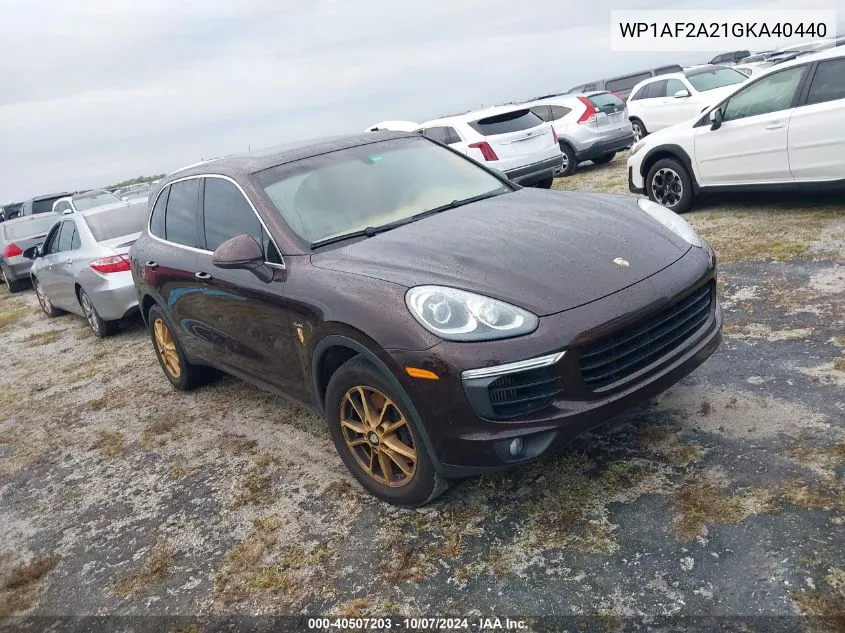 2016 Porsche Cayenne VIN: WP1AF2A21GKA40440 Lot: 40507203