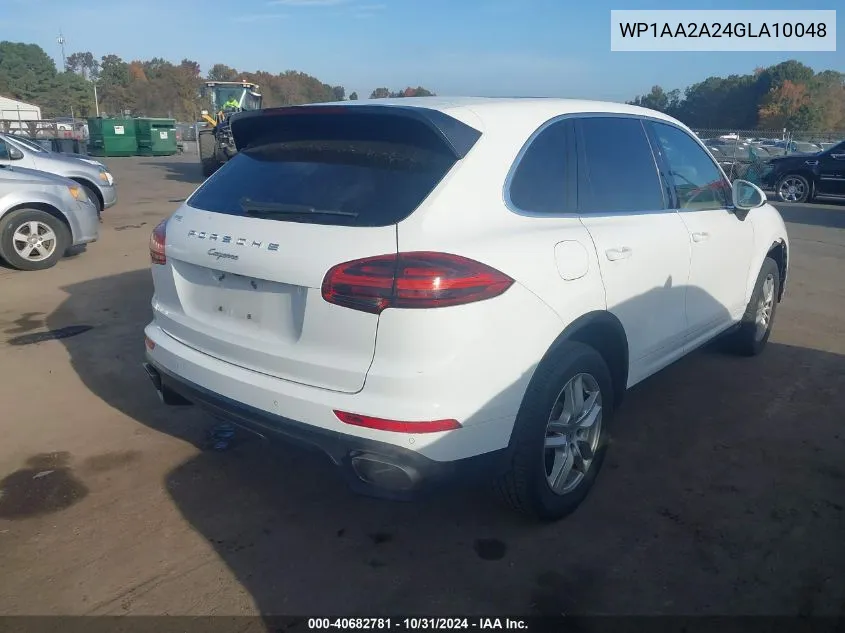 2016 Porsche Cayenne VIN: WP1AA2A24GLA10048 Lot: 40682781