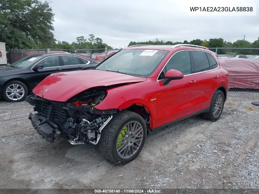 2016 Porsche Cayenne E-Hybrid S VIN: WP1AE2A23GLA58838 Lot: 40758140