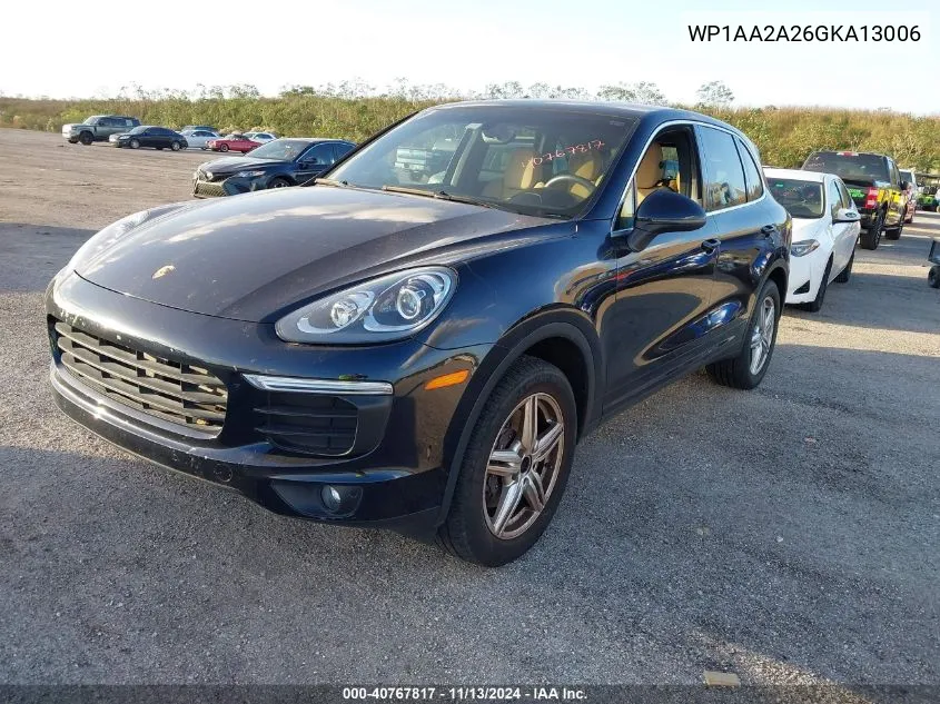 2016 Porsche Cayenne VIN: WP1AA2A26GKA13006 Lot: 40767817