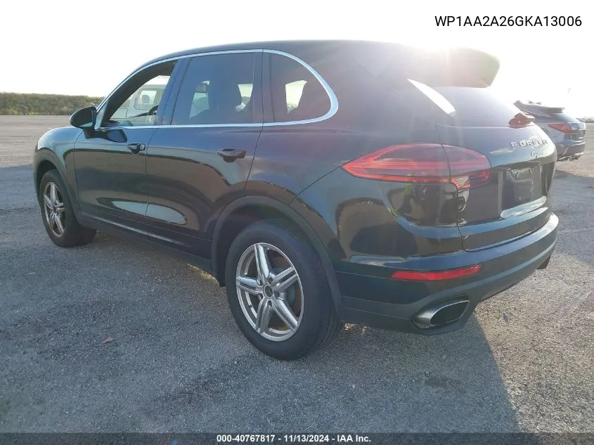 2016 Porsche Cayenne VIN: WP1AA2A26GKA13006 Lot: 40767817