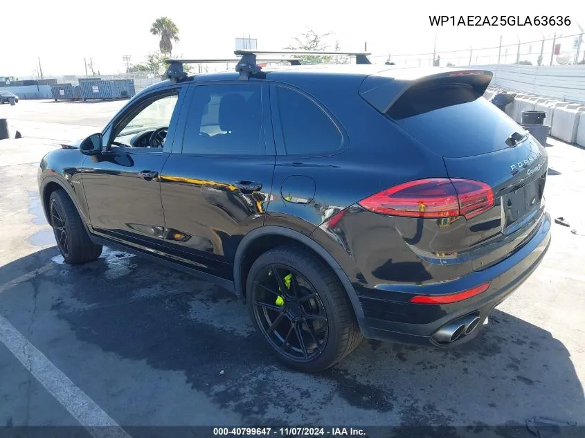 2016 Porsche Cayenne E-Hybrid S VIN: WP1AE2A25GLA63636 Lot: 40799647