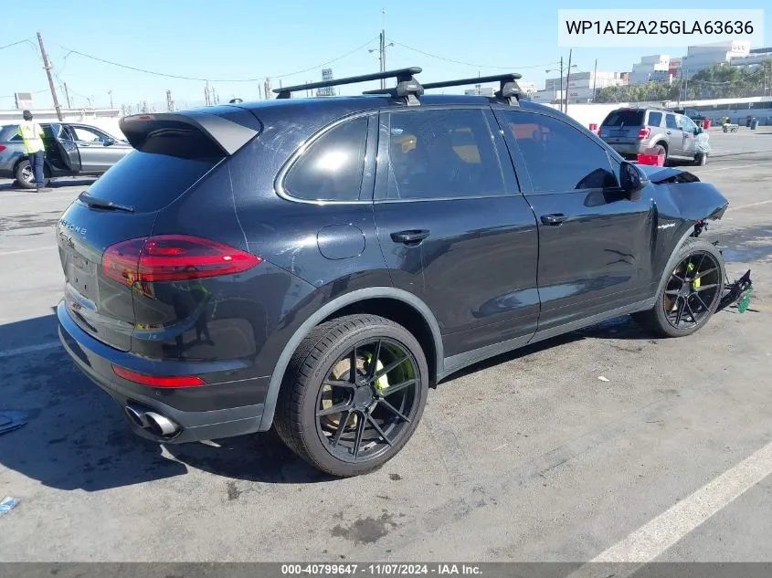 2016 Porsche Cayenne E-Hybrid S VIN: WP1AE2A25GLA63636 Lot: 40799647