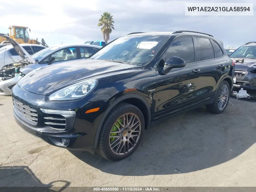 2016 Porsche Cayenne Se Hybrid VIN: WP1AE2A21GLA58594 Lot: 40855590