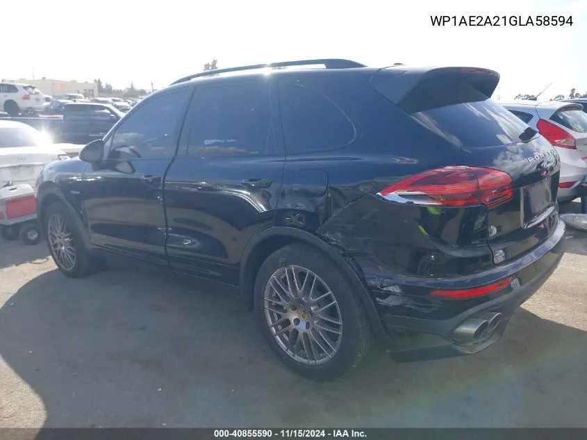 2016 Porsche Cayenne Se Hybrid VIN: WP1AE2A21GLA58594 Lot: 40855590