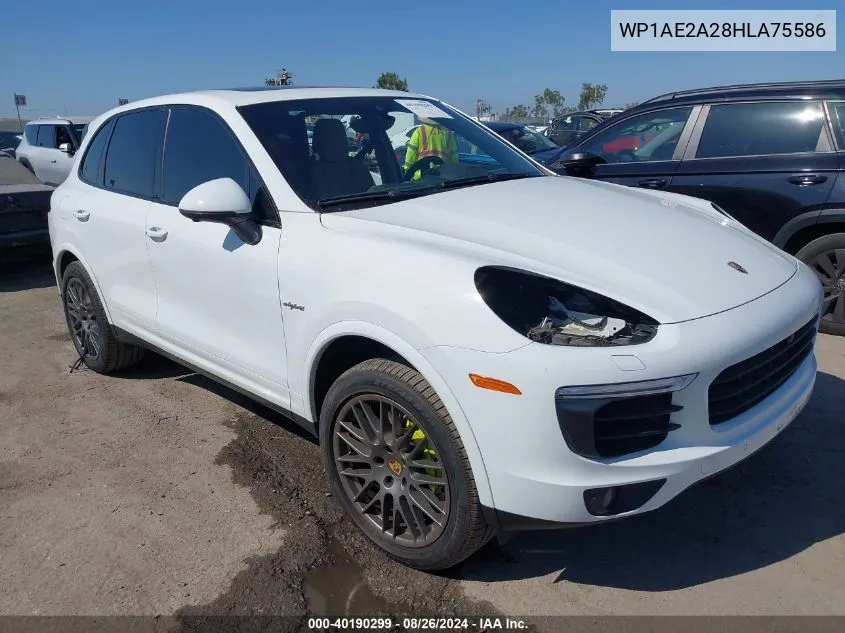 2017 Porsche Cayenne E-Hybrid S Platinum Edition VIN: WP1AE2A28HLA75586 Lot: 40190299