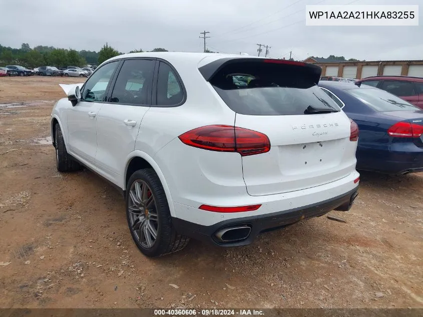 WP1AA2A21HKA83255 2017 Porsche Cayenne