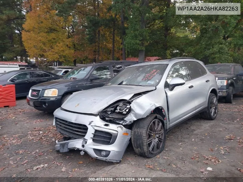 2017 Porsche Cayenne Platinum Edition VIN: WP1AA2A26HKA82263 Lot: 40391026