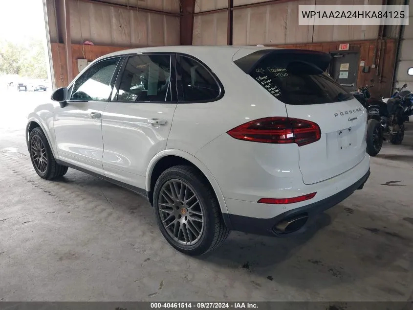 2017 Porsche Cayenne Platinum Edition VIN: WP1AA2A24HKA84125 Lot: 40461514