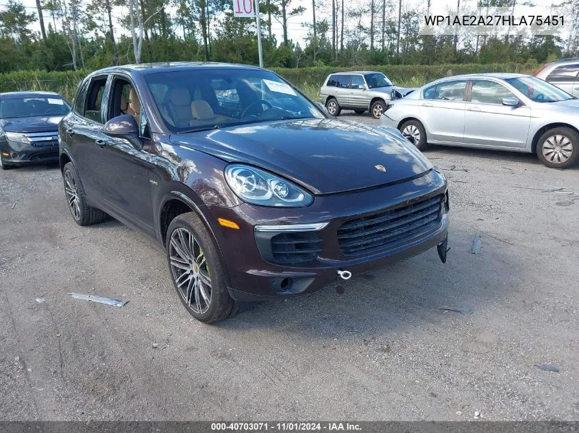 2017 Porsche Cayenne E-Hybrid S Platinum Edition VIN: WP1AE2A27HLA75451 Lot: 40703071