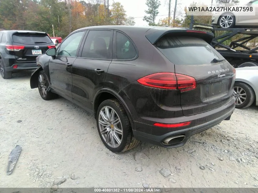 WP1AA2A27HKA87598 2017 Porsche Cayenne Platinum Edition