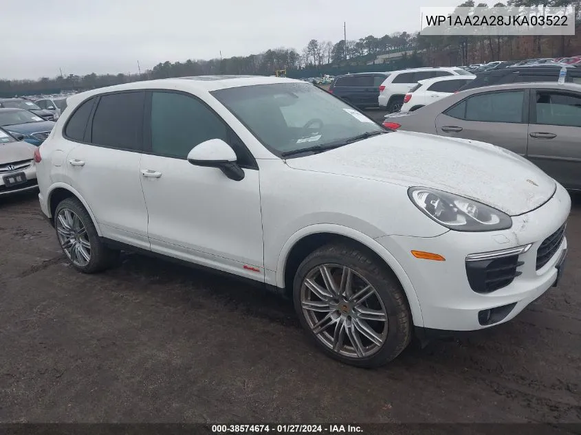 WP1AA2A28JKA03522 2018 Porsche Cayenne