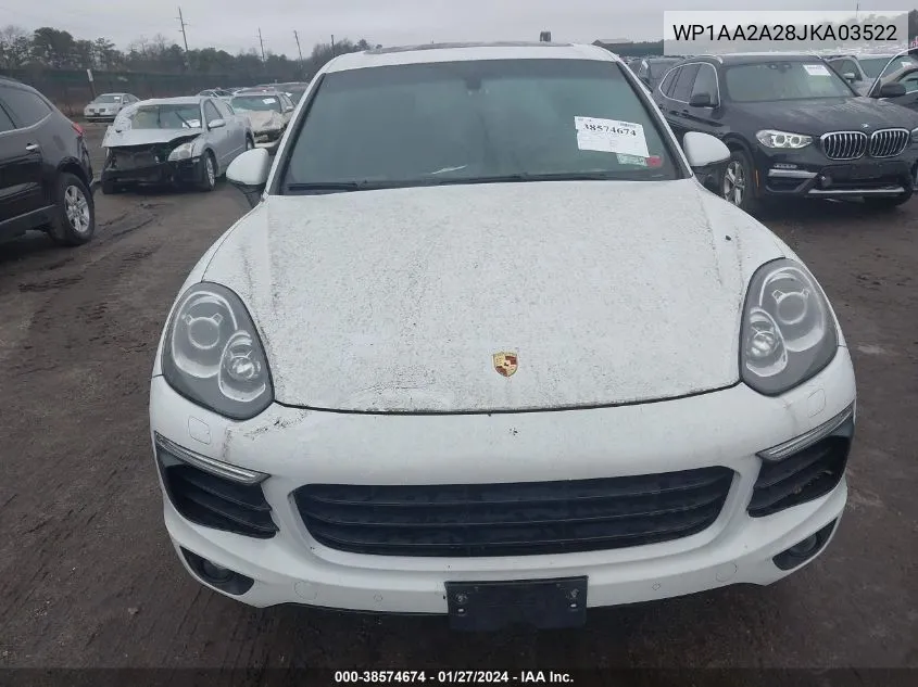 WP1AA2A28JKA03522 2018 Porsche Cayenne