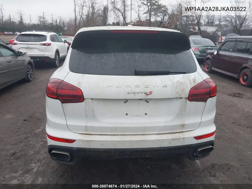 WP1AA2A28JKA03522 2018 Porsche Cayenne