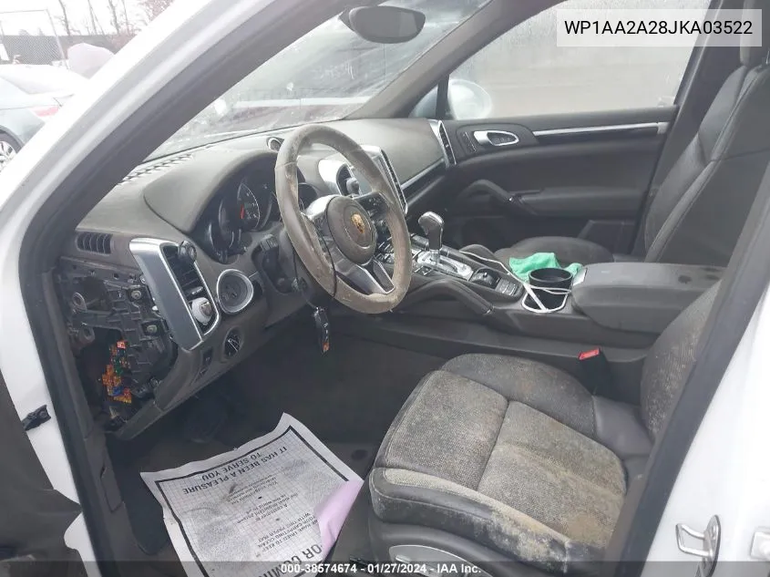 WP1AA2A28JKA03522 2018 Porsche Cayenne