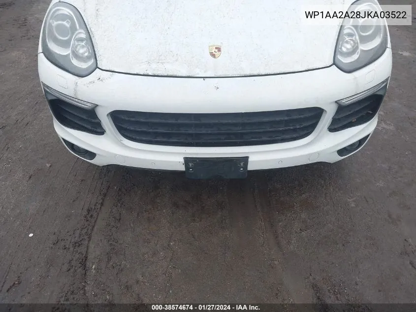 WP1AA2A28JKA03522 2018 Porsche Cayenne