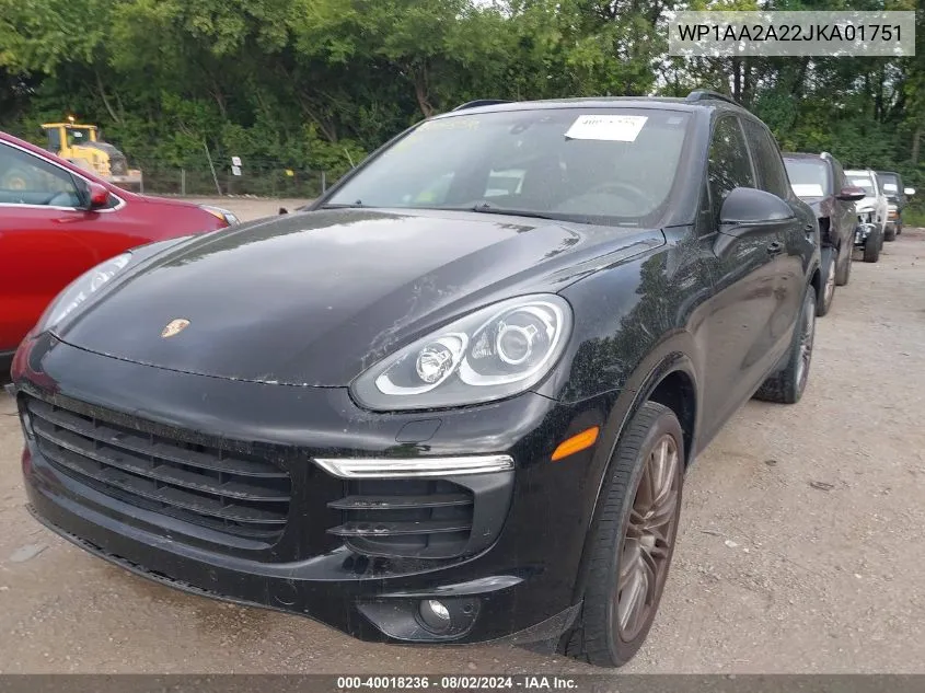 2018 Porsche Cayenne Platinum Edition VIN: WP1AA2A22JKA01751 Lot: 40018236