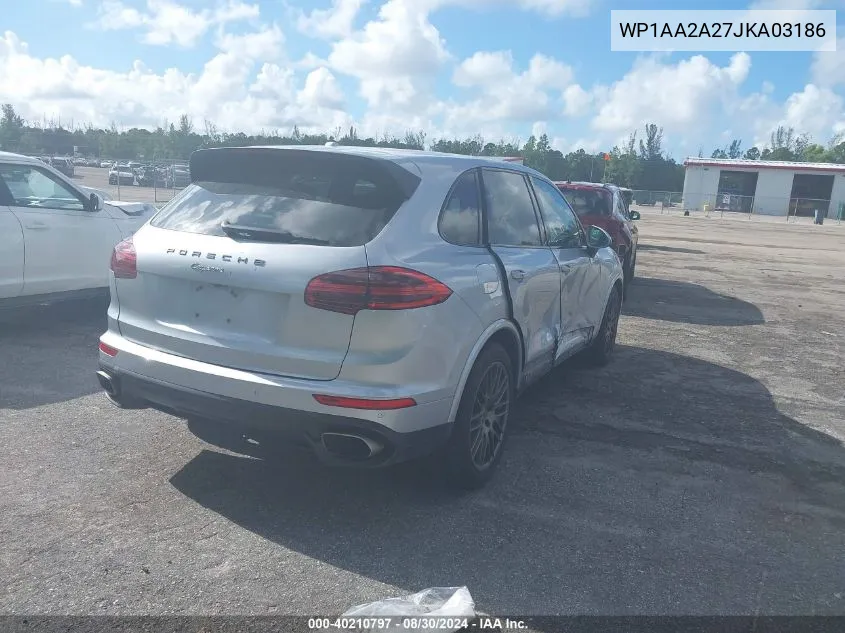 2018 Porsche Cayenne Platinum Edition VIN: WP1AA2A27JKA03186 Lot: 40210797