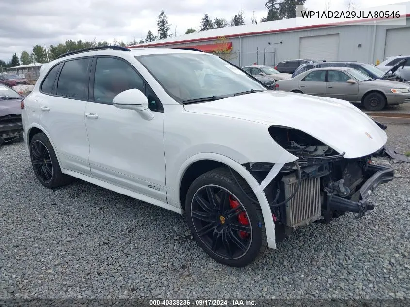 2018 Porsche Cayenne Gts VIN: WP1AD2A29JLA80546 Lot: 40338236