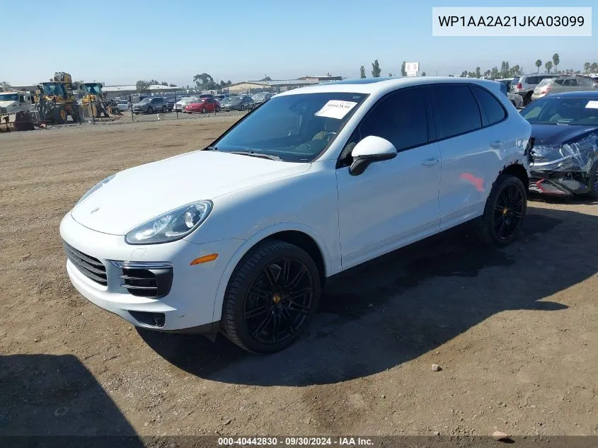 WP1AA2A21JKA03099 2018 Porsche Cayenne Platinum Edition