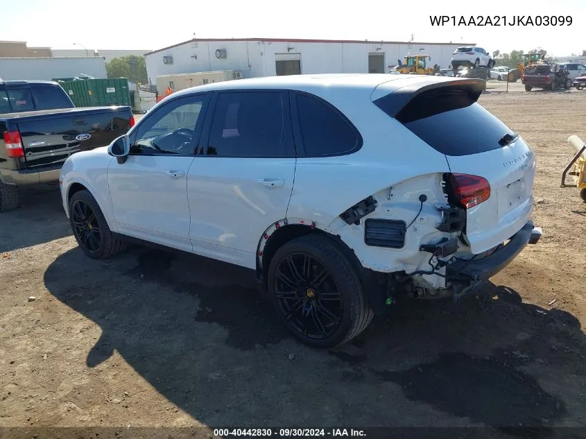 WP1AA2A21JKA03099 2018 Porsche Cayenne Platinum Edition