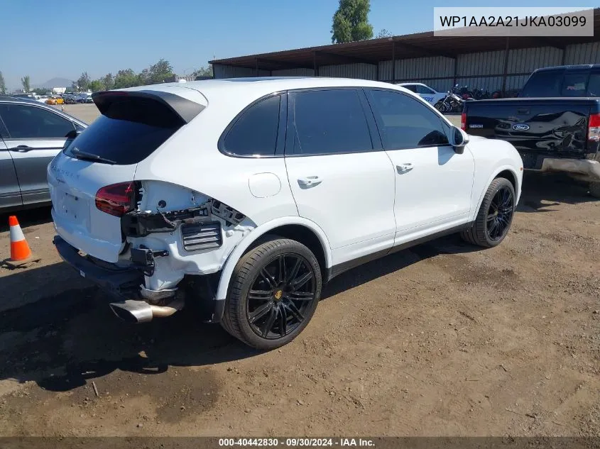 WP1AA2A21JKA03099 2018 Porsche Cayenne Platinum Edition