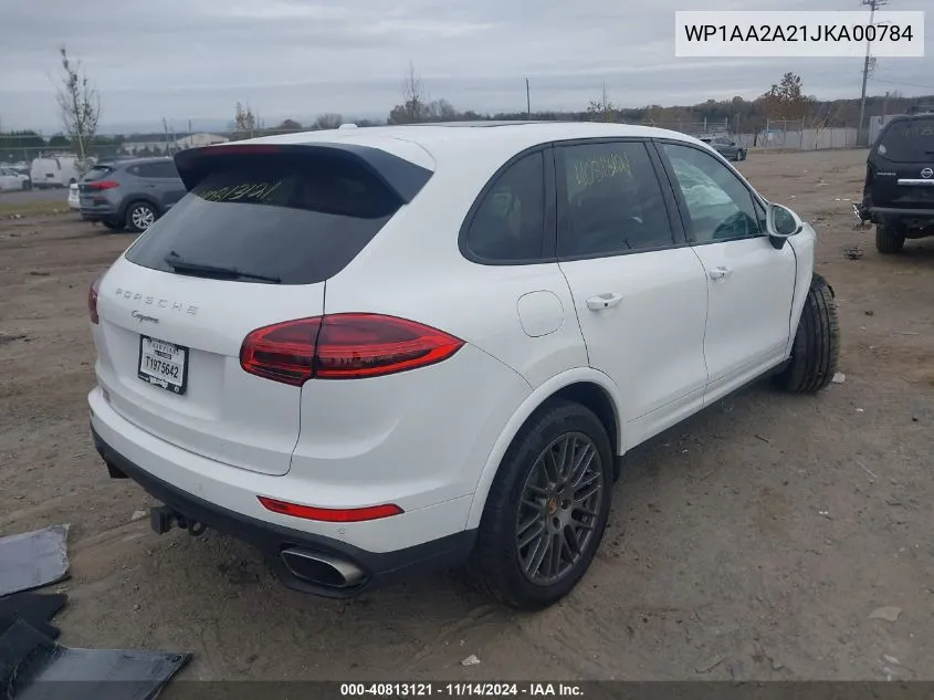 2018 Porsche Cayenne Platinum Edition VIN: WP1AA2A21JKA00784 Lot: 40813121