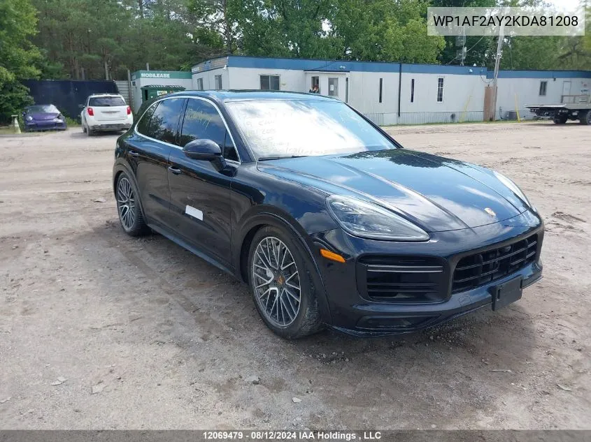 2019 Porsche Cayenne VIN: WP1AF2AY2KDA81208 Lot: 12069479