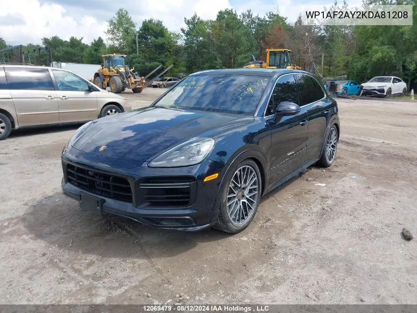 2019 Porsche Cayenne VIN: WP1AF2AY2KDA81208 Lot: 12069479