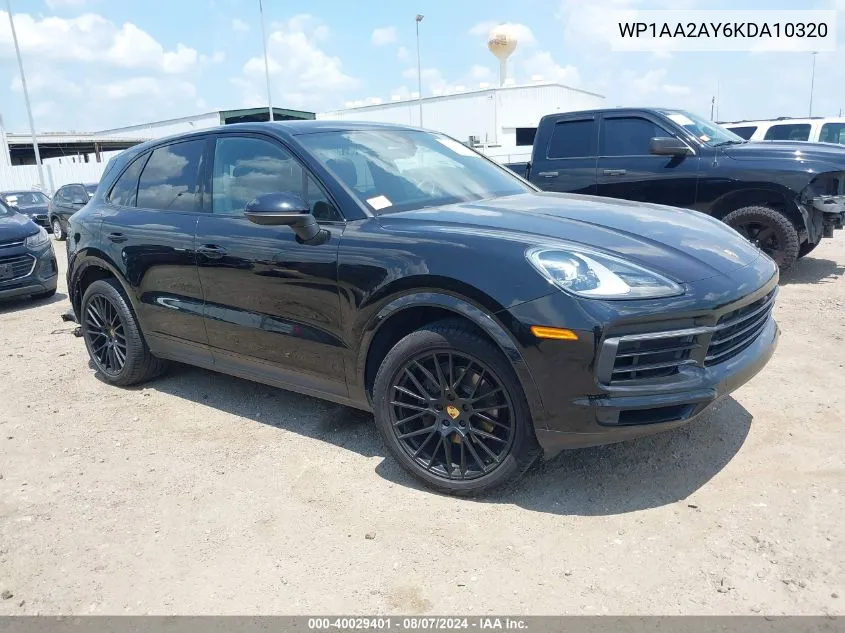 WP1AA2AY6KDA10320 2019 Porsche Cayenne