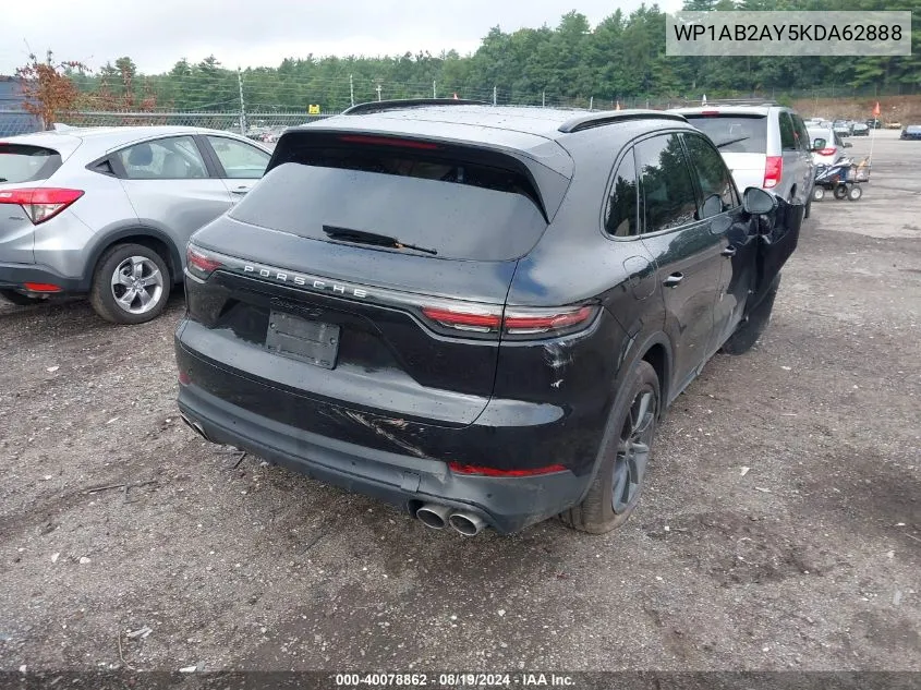 2019 Porsche Cayenne S VIN: WP1AB2AY5KDA62888 Lot: 40078862