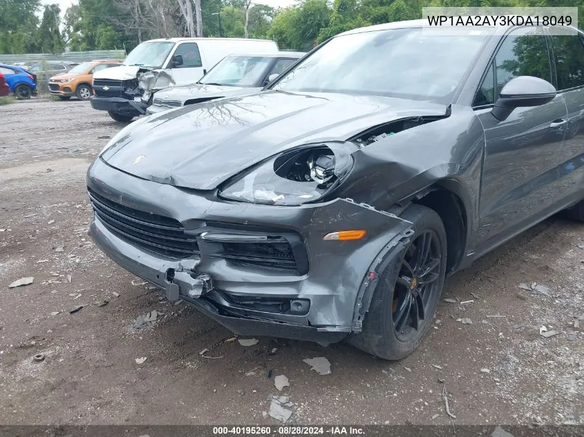 WP1AA2AY3KDA18049 2019 Porsche Cayenne