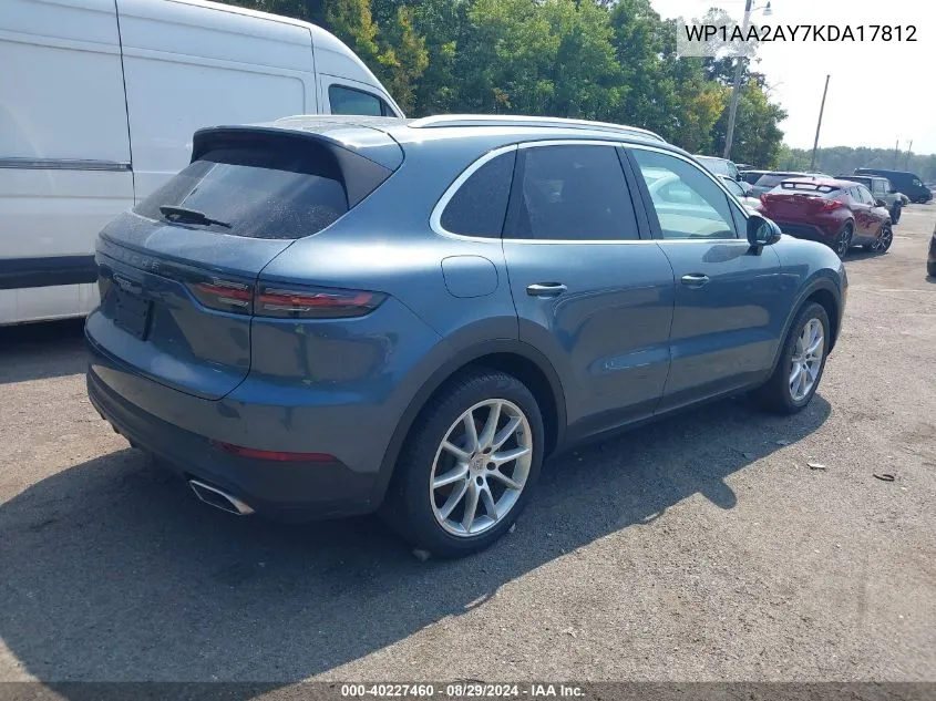 2019 Porsche Cayenne VIN: WP1AA2AY7KDA17812 Lot: 40227460