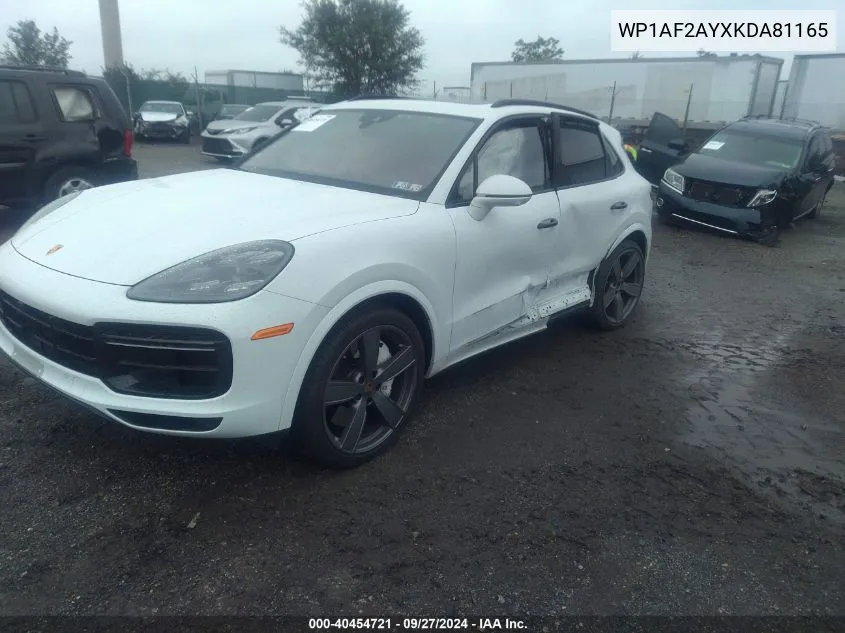 2019 Porsche Cayenne Turbo VIN: WP1AF2AYXKDA81165 Lot: 40454721