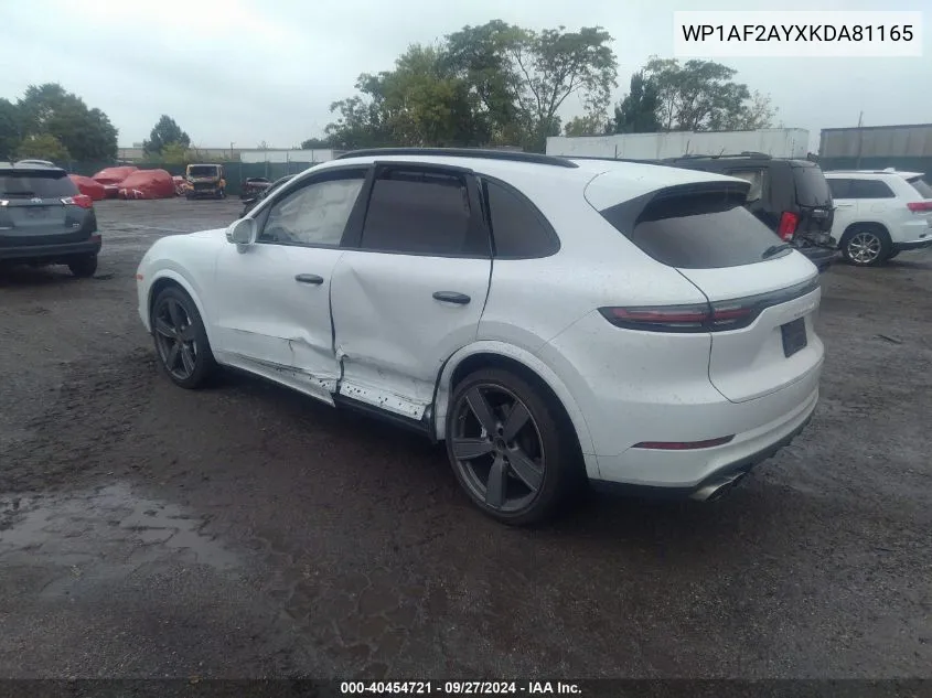 WP1AF2AYXKDA81165 2019 Porsche Cayenne Turbo