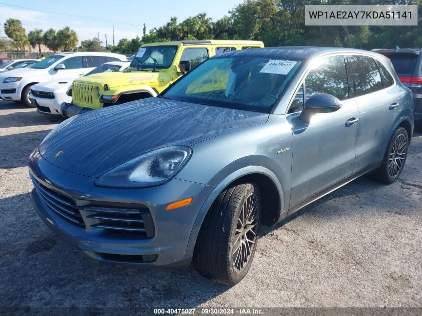 WP1AE2AY7KDA51141 2019 Porsche Cayenne Se Hybrid