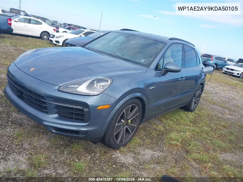 2019 Porsche Cayenne E-Hybrid VIN: WP1AE2AY9KDA50105 Lot: 40478387