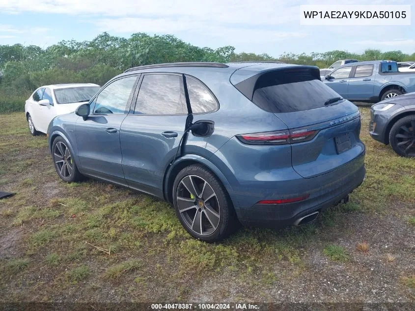 2019 Porsche Cayenne E-Hybrid VIN: WP1AE2AY9KDA50105 Lot: 40478387